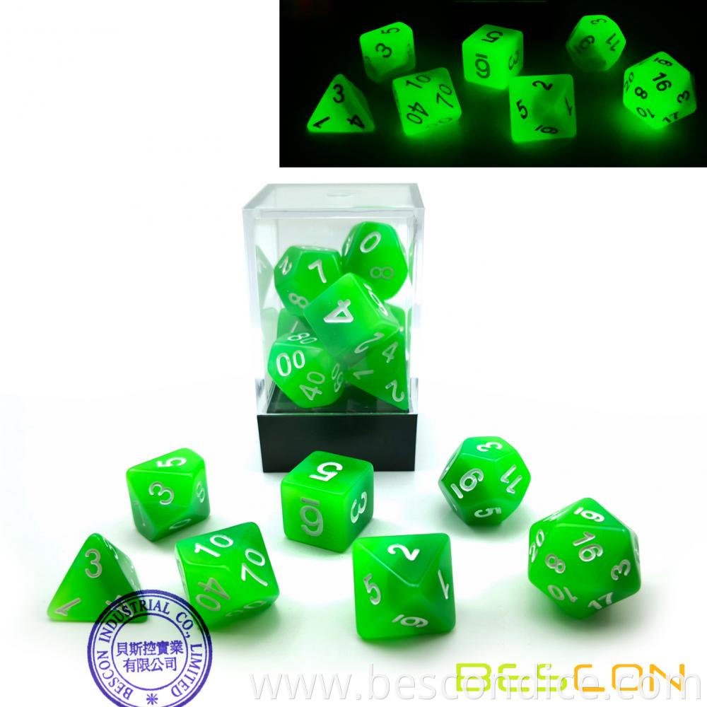 Forest Light Luminous Rpgs Dice Set 1